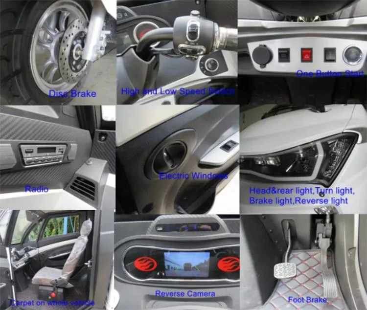 New Energy Hydraulic System Lithium Battery Electric Cargo Delivery Tricycle with Safety Belts