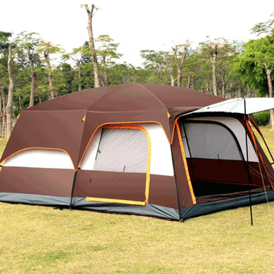 โพลีเอสเตอร์ Oxford 210D Pu เคลือบกันน้ำเต็นท์ใหญ่ชั้นกลางแจ้งครอบครัวที่อาศัยอยู่ 8 คน แคมป์ปิ้ง เต็นท์