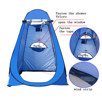 Wind Proof Polyester 190T เต็นท์เปลี่ยนกลางแจ้งแบบพกพา