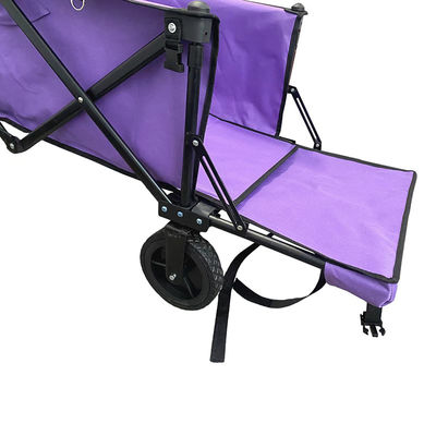 Four Universal Wheel 600D Oxford Cloth Push Wagon Cart รถเข็นช็อปปิ้งเหล็ก