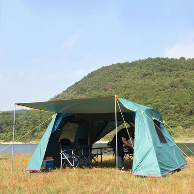 กันน้ำ 210D เต็นท์กีฬากลางแจ้ง 360 * 360 * 220 ซม. อัตโนมัติ Pop Up เต็นท์ Family