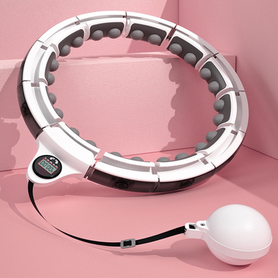 LED Hula Hoop แบบสมาร์ทถ่วงน้ำหนัก 24 ส่วน, ยิมถ่วงน้ำหนัก Hula Hoop Digital