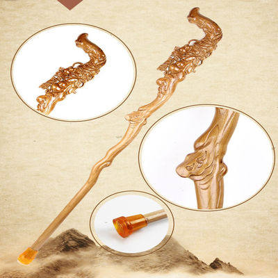 ไม้เท้าไม้แกะสลักเป็นมิตรกับสิ่งแวดล้อม 90cm