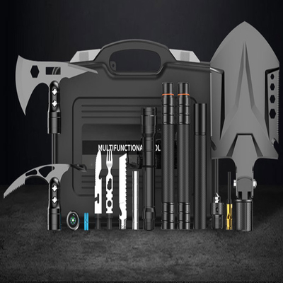 ชุดเครื่องมือแคมป์ปิ้งอลูมิเนียมอัลลอยด์ 3Cr13, Muti Function All In One Tool Set