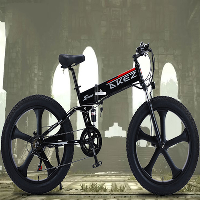 จอแสดงผล LED แม็กนีเซียมอัลลอยด์โครงหางอ่อน 40Km / H แบตเตอรี่ลิเธียมไฟฟ้า Bike