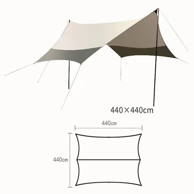 Family Beach Camping Sun Shelter กันสาดกันแดด Windproof Upf40 Anti Uv