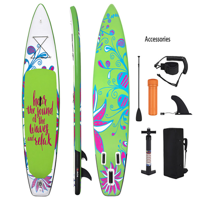 Longboard Inflatable Kids Jet Surfboard อุปกรณ์เสริมพร้อมที่จับ